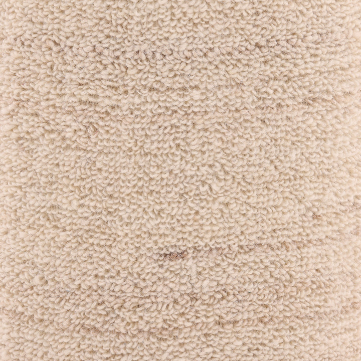 Elegant Ivory Velvet Accent Stool