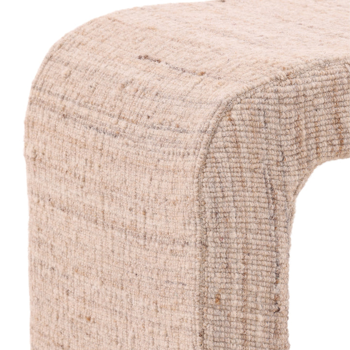 Vintage-Inspired Cozy Nest Stool in Soft Beige