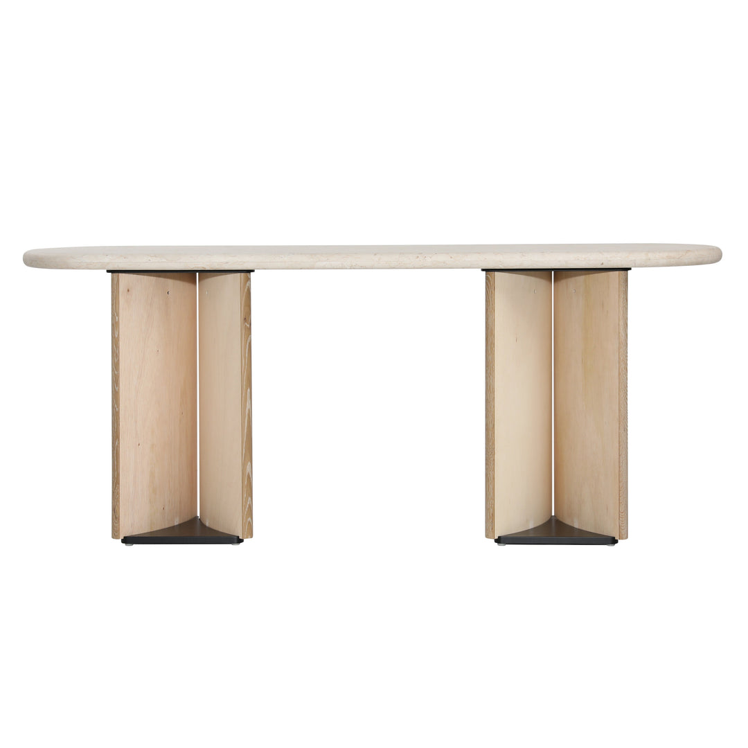 Elegant Stone-Inspired Vesta Console Table