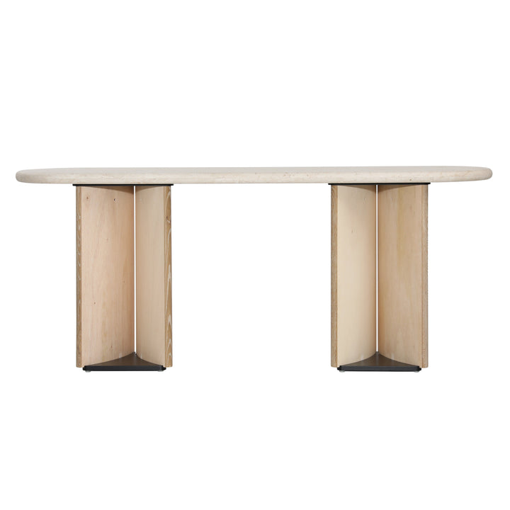 Elegant Stone-Inspired Vesta Console Table
