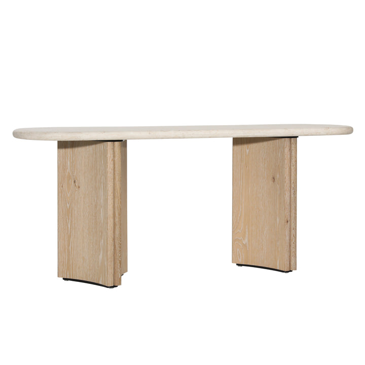 Elegant Stone-Inspired Vesta Console Table