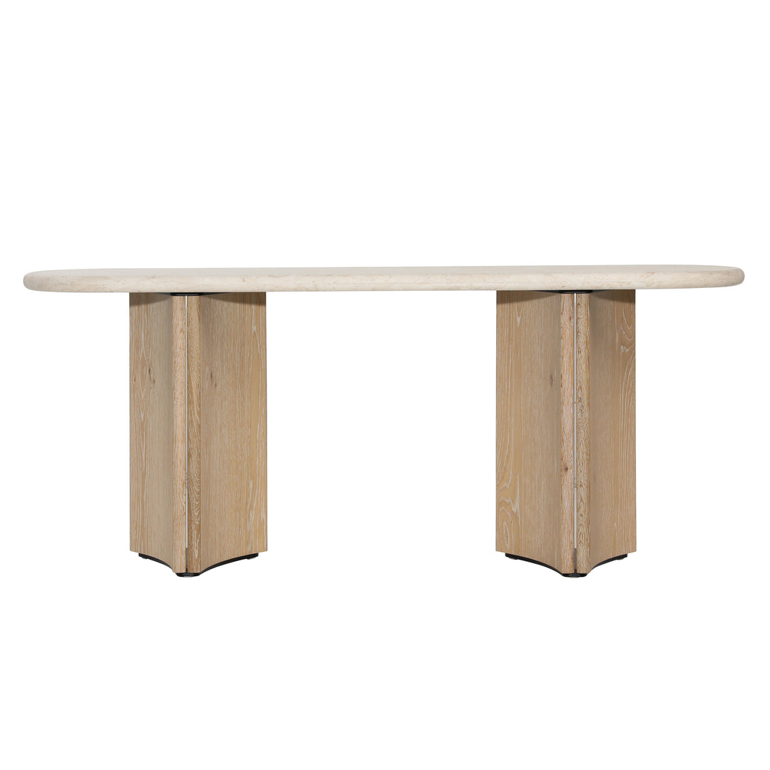 Elegant Stone-Inspired Vesta Console Table