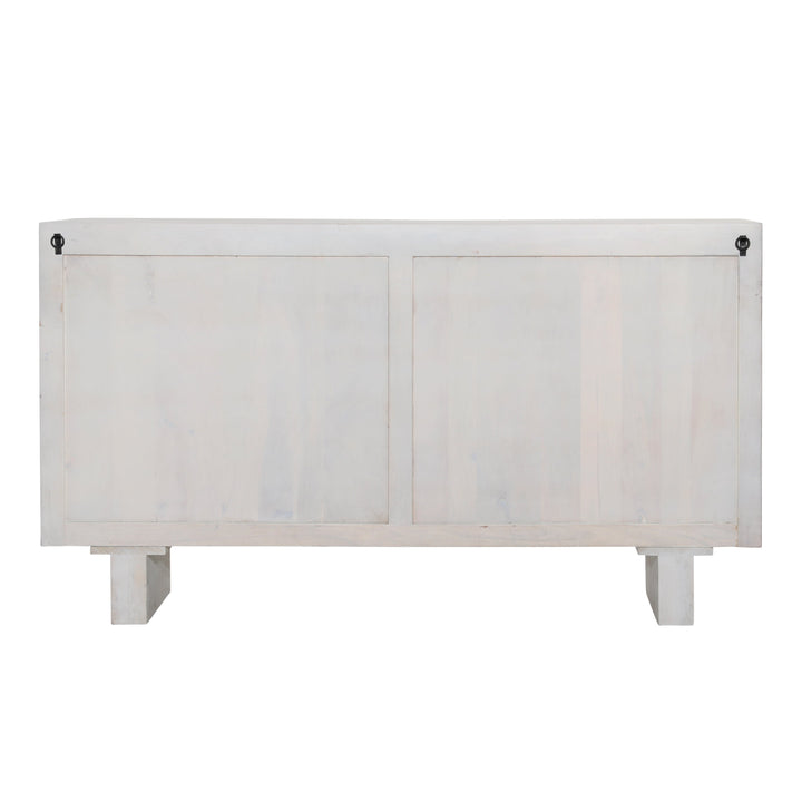 Modern Home Essentials - 4-Door White Storage Console