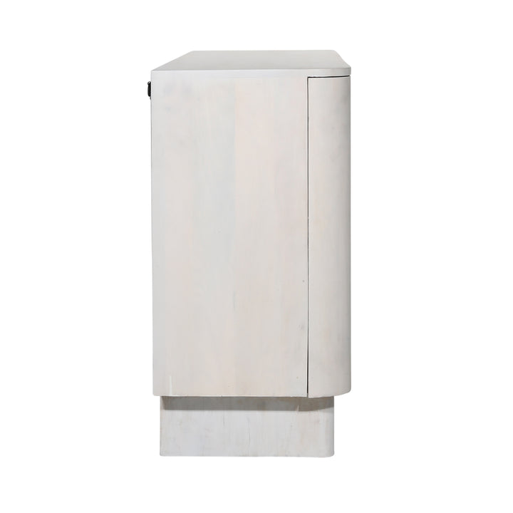 Modern Home Essentials - 4-Door White Storage Console