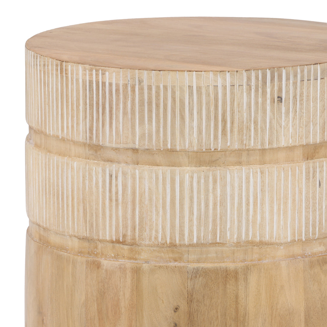 EcoCharm Solid Wood Round End Table