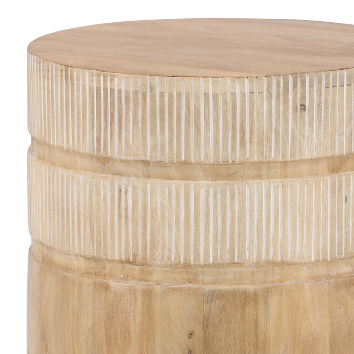 EcoCharm Solid Wood Round End Table