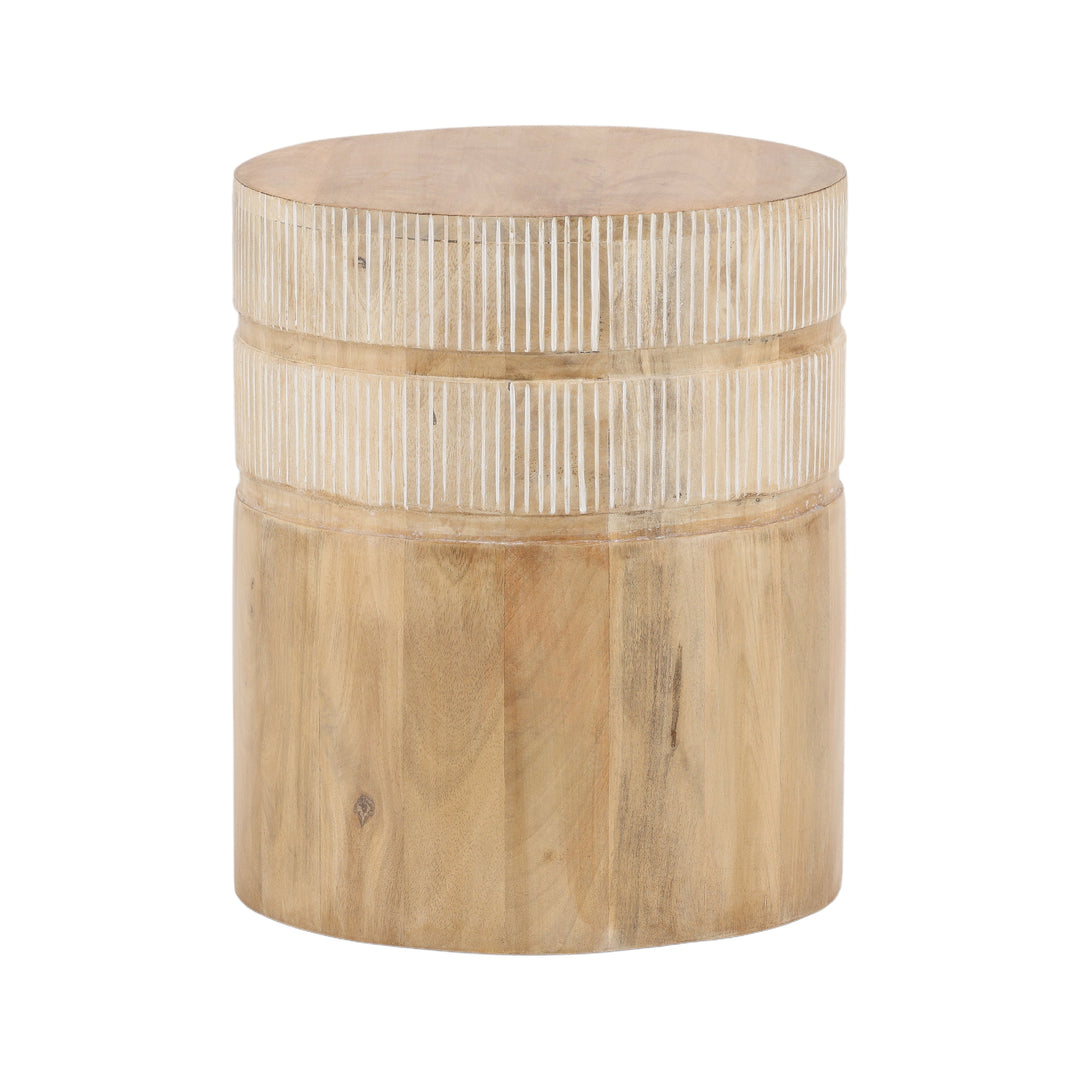 EcoCharm Solid Wood Round End Table