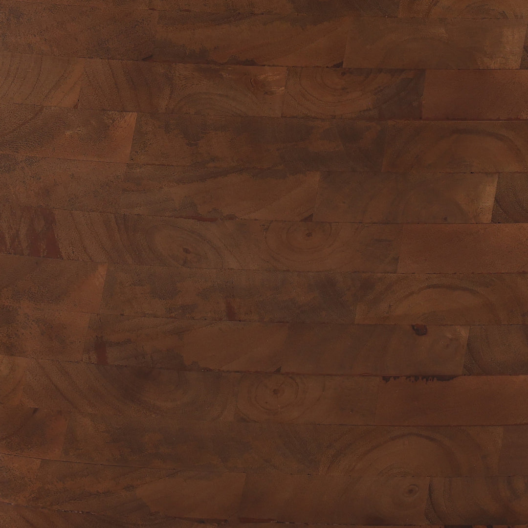 Vintage Charm Brown Solid Wood End Table