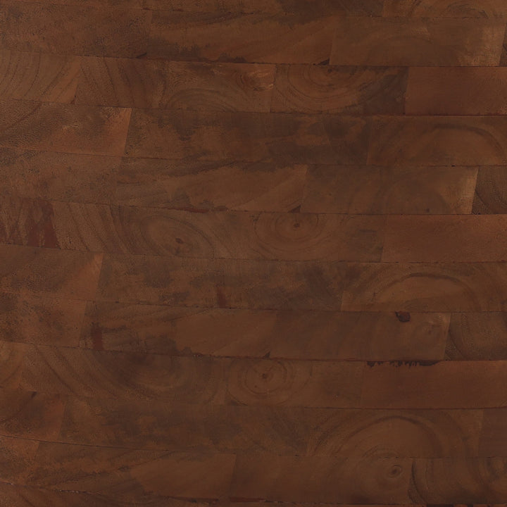 Vintage Charm Brown Solid Wood End Table