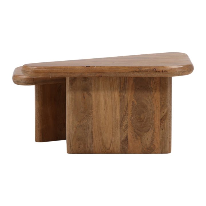 Espresso Duet of Chic Brown Bistro Coffee Tables