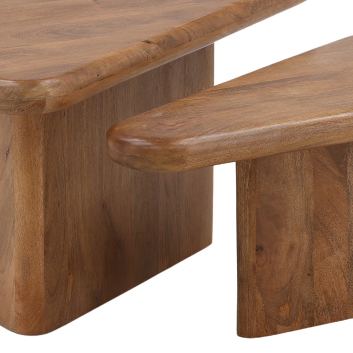 Espresso Duet of Chic Brown Bistro Coffee Tables