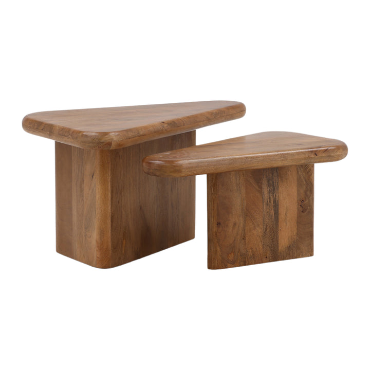 Espresso Duet of Chic Brown Bistro Coffee Tables