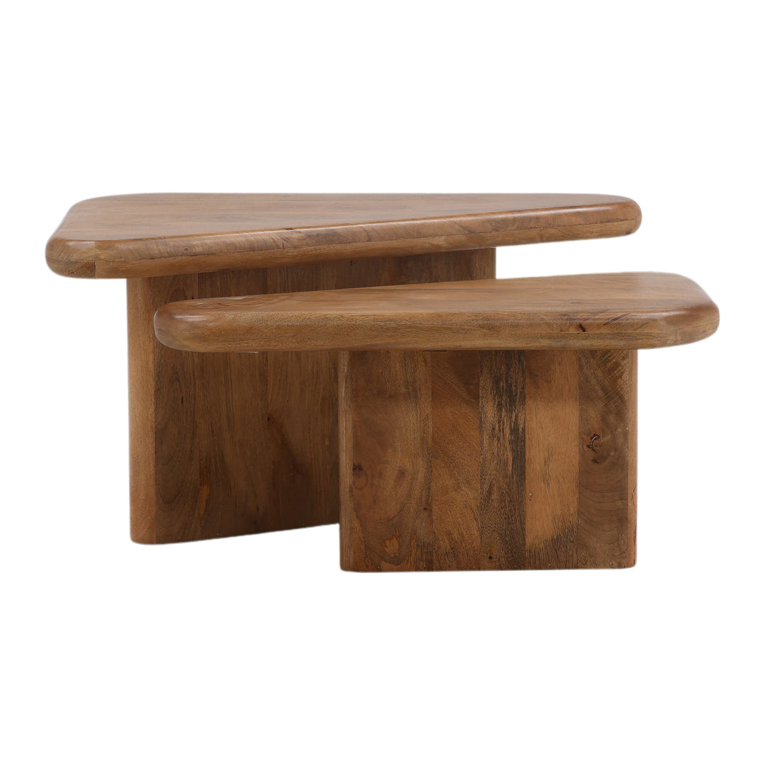 Espresso Duet of Chic Brown Bistro Coffee Tables