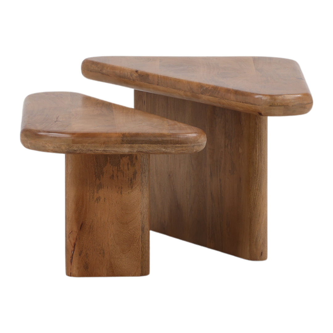 Espresso Duet of Chic Brown Bistro Coffee Tables