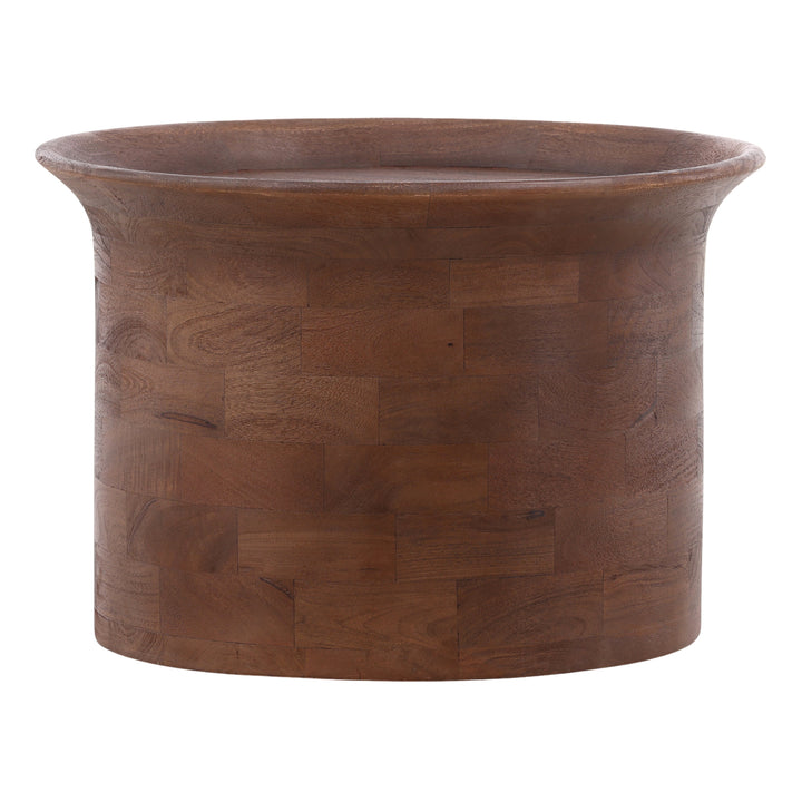 Elegant Walnut-Hued Vintage Side Table