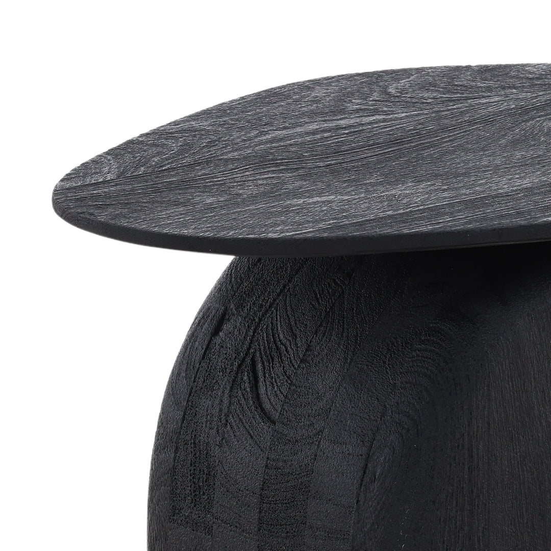 Elegant Black Sculptural Accent Table