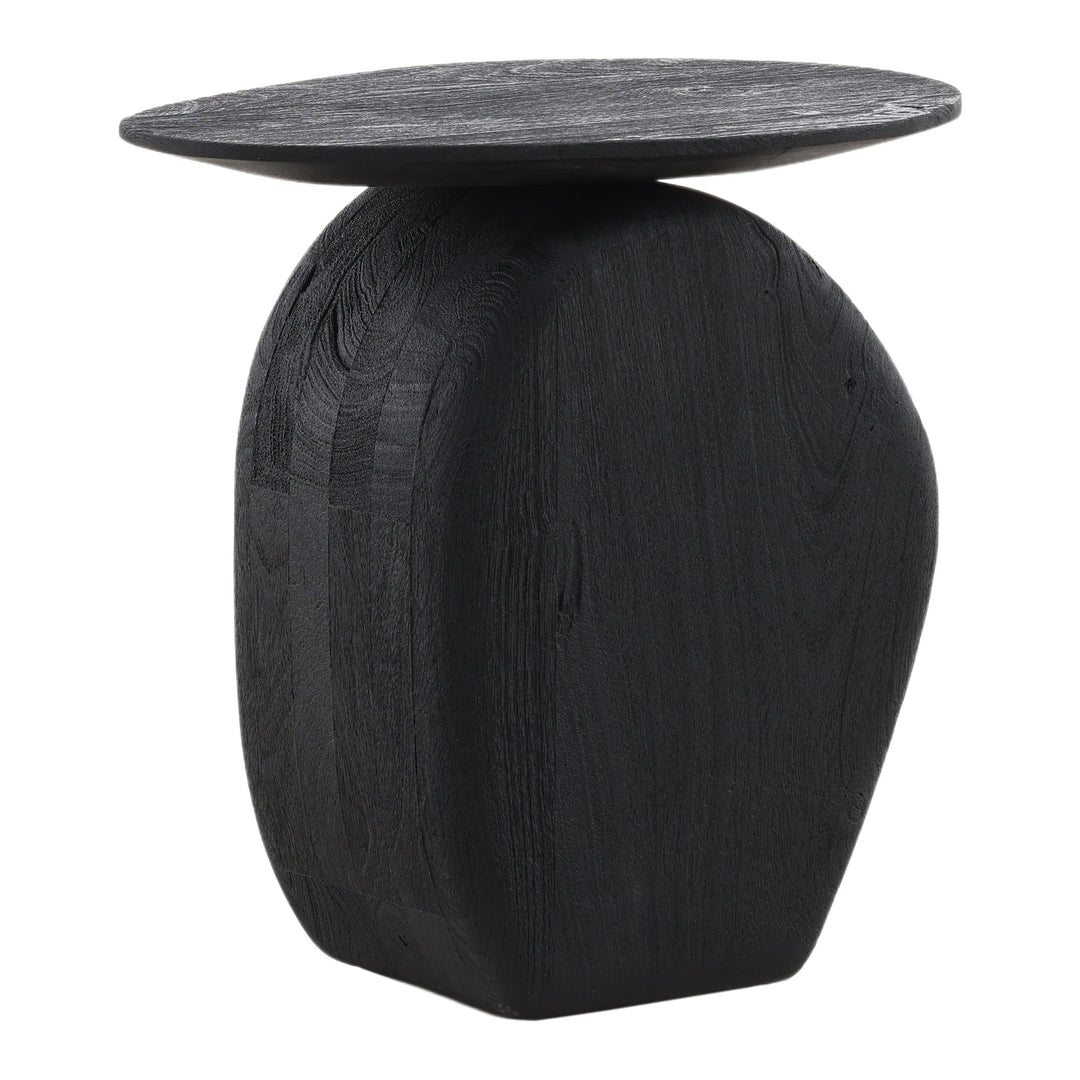 Elegant Black Sculptural Accent Table