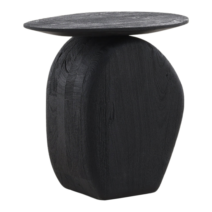 Elegant Black Sculptural Accent Table