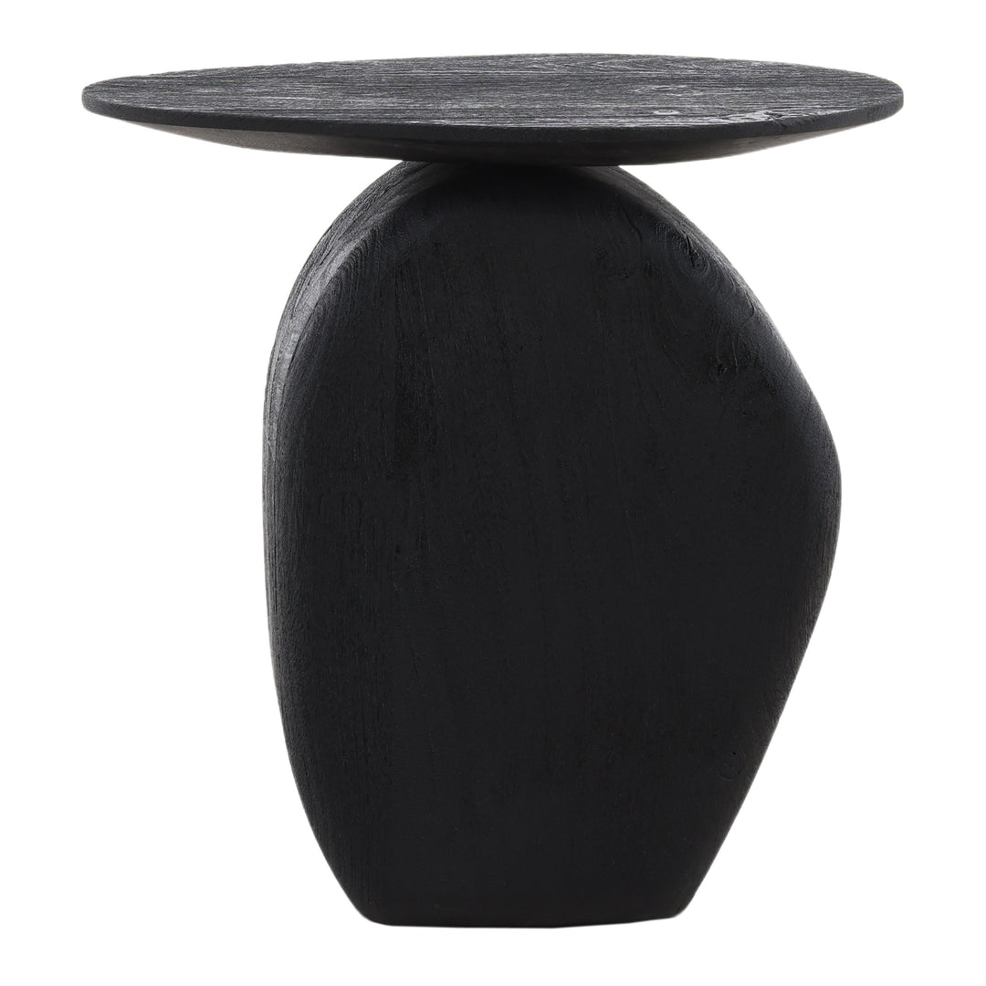 Elegant Black Sculptural Accent Table