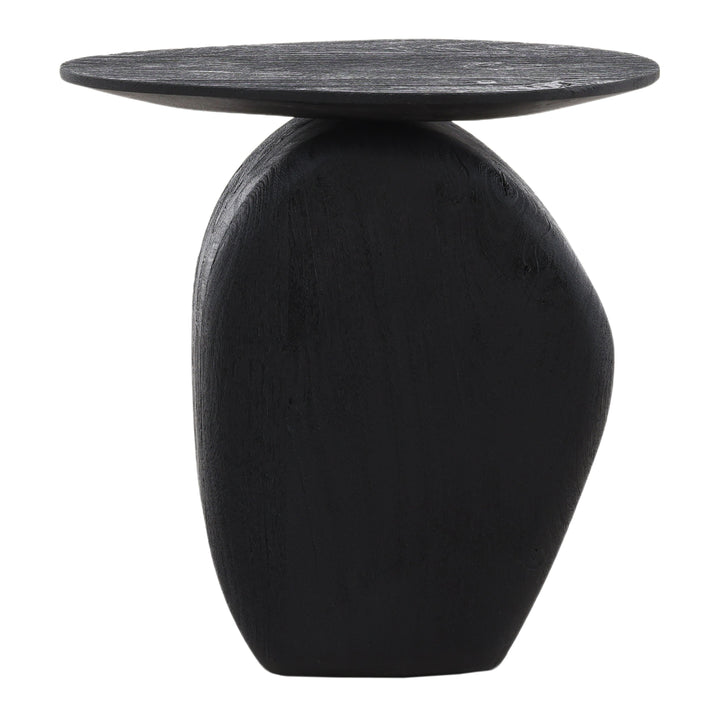 Elegant Black Sculptural Accent Table