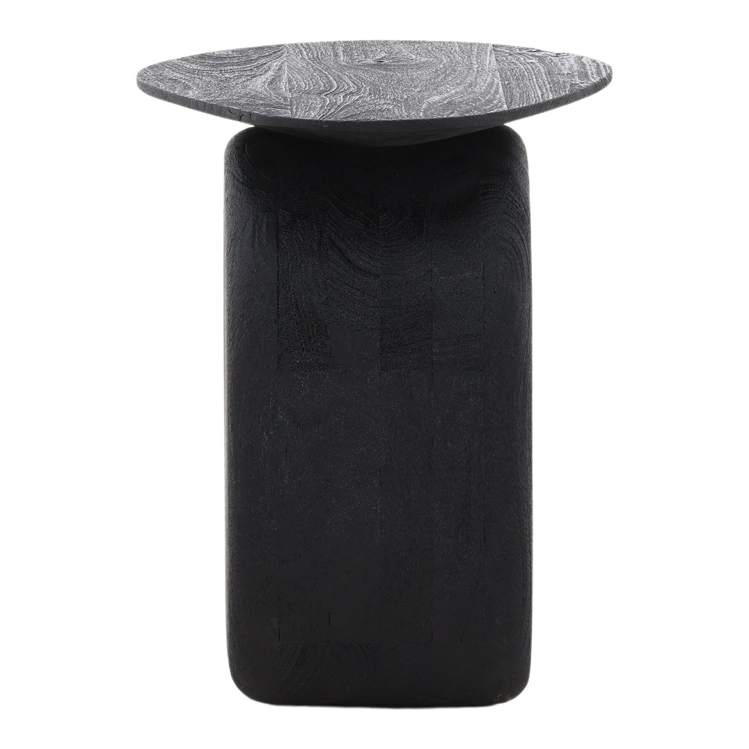 Elegant Black Sculptural Accent Table