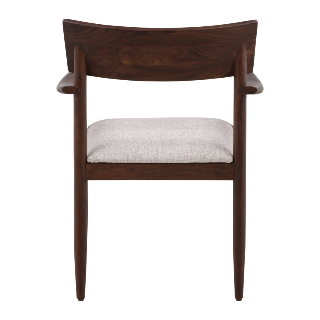 Elegant Oak Vintage-Inspired Bistro Chair - Dark Brown