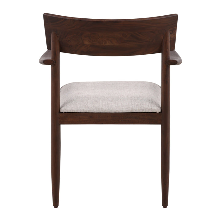 Elegant Oak Vintage-Inspired Bistro Chair - Dark Brown