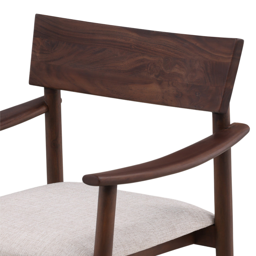 Elegant Oak Vintage-Inspired Bistro Chair - Dark Brown