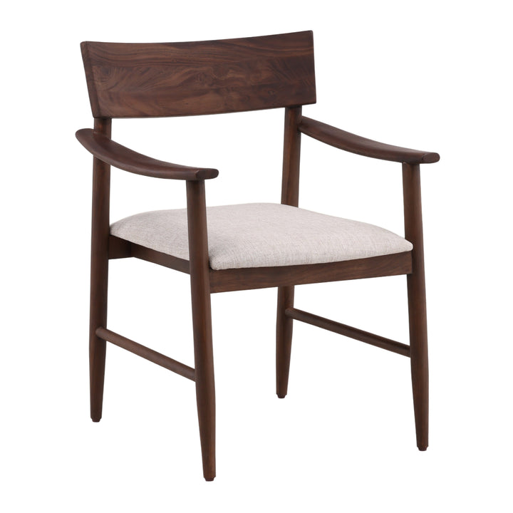 Elegant Oak Vintage-Inspired Bistro Chair - Dark Brown