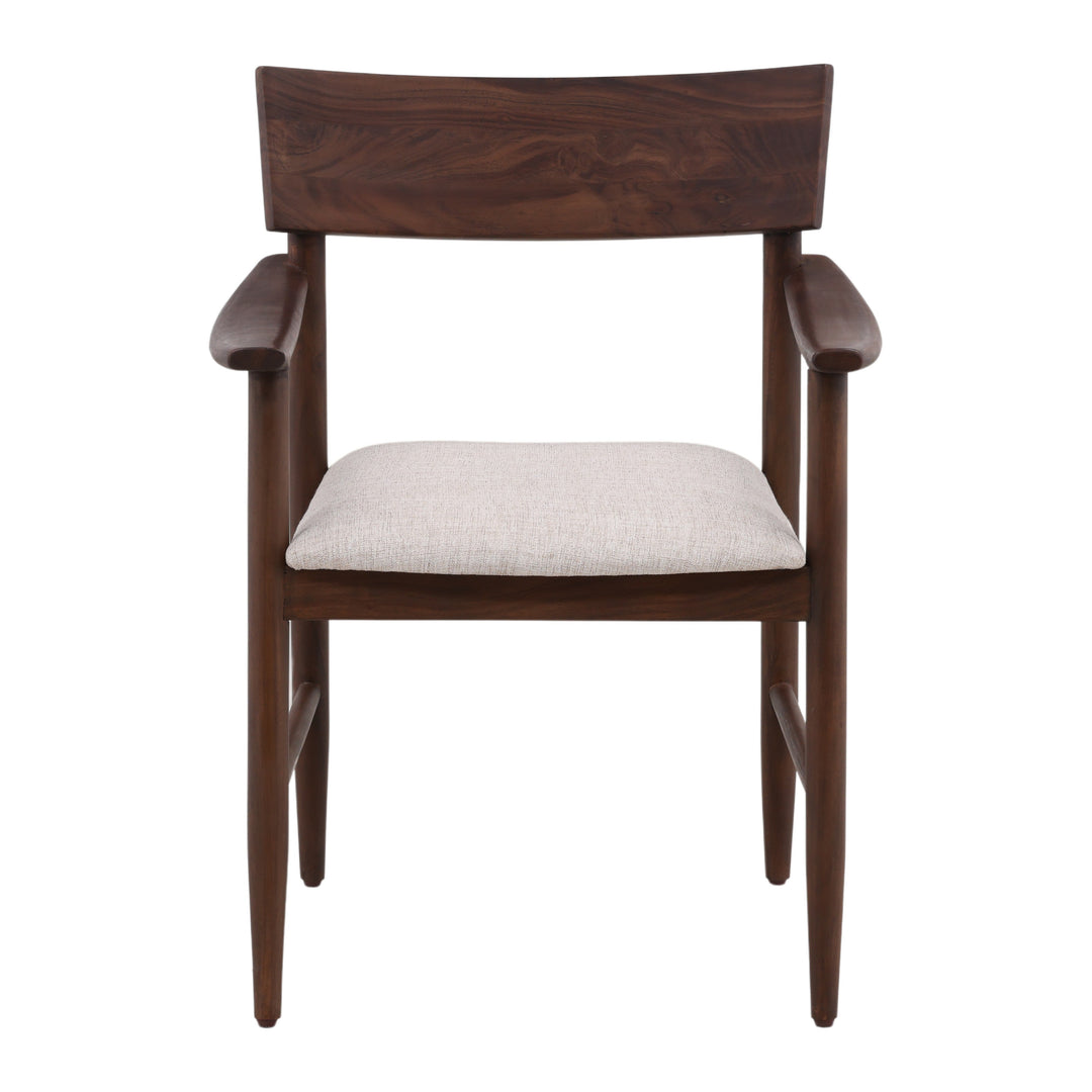 Elegant Oak Vintage-Inspired Bistro Chair - Dark Brown
