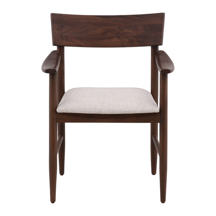 Elegant Oak Vintage-Inspired Bistro Chair - Dark Brown