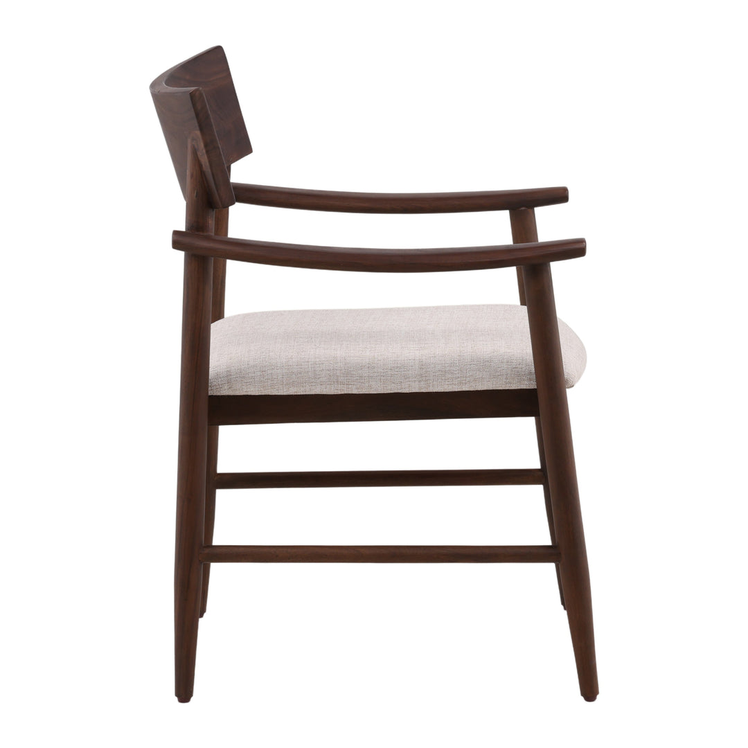 Elegant Oak Vintage-Inspired Bistro Chair - Dark Brown