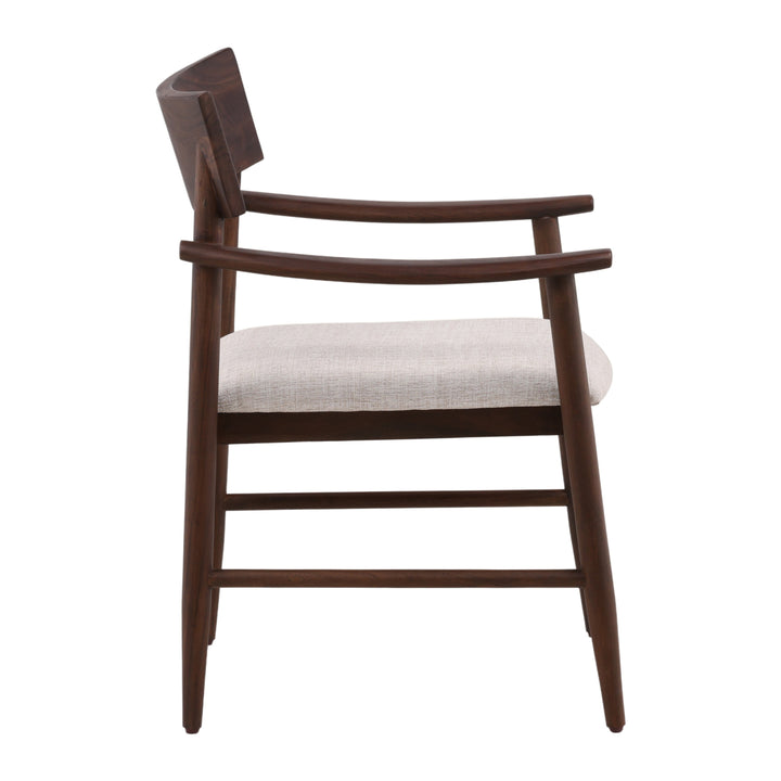 Elegant Oak Vintage-Inspired Bistro Chair - Dark Brown