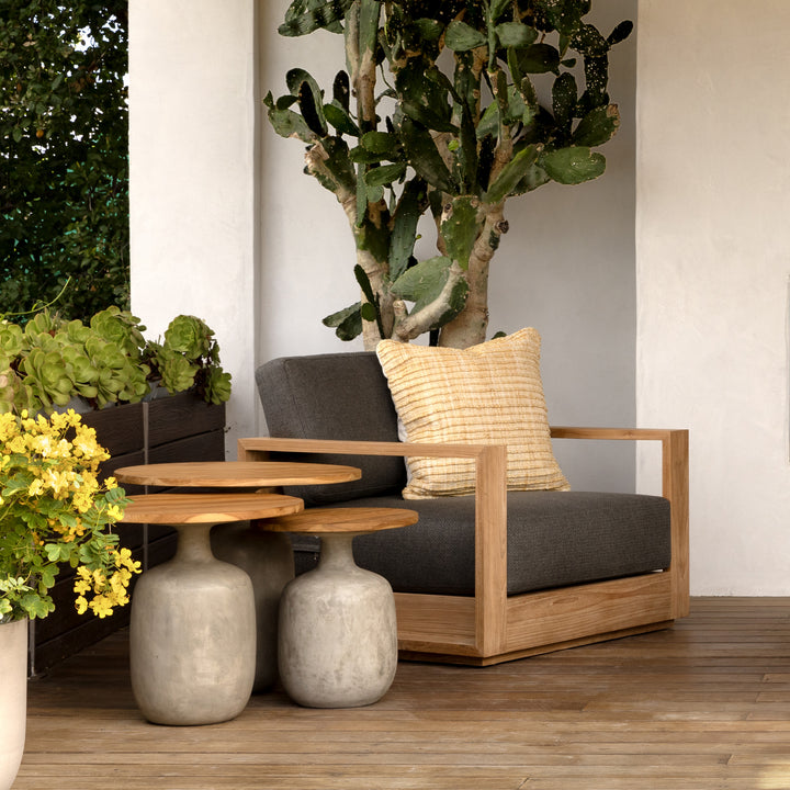 EcoBliss ChillPot Rustic Charcoal Lounger