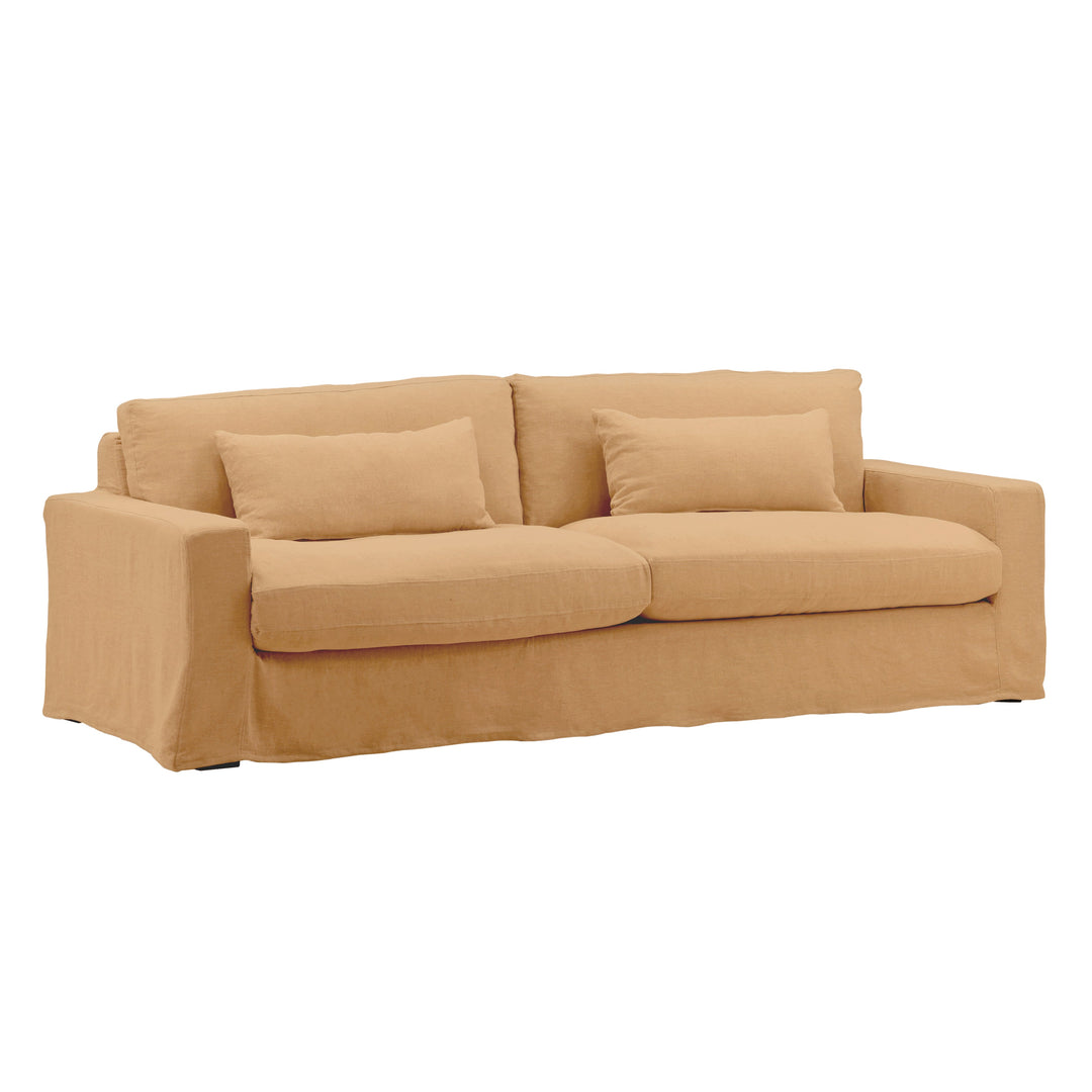 Cozy Crest Home Wheat Woven Slipcover Sofa