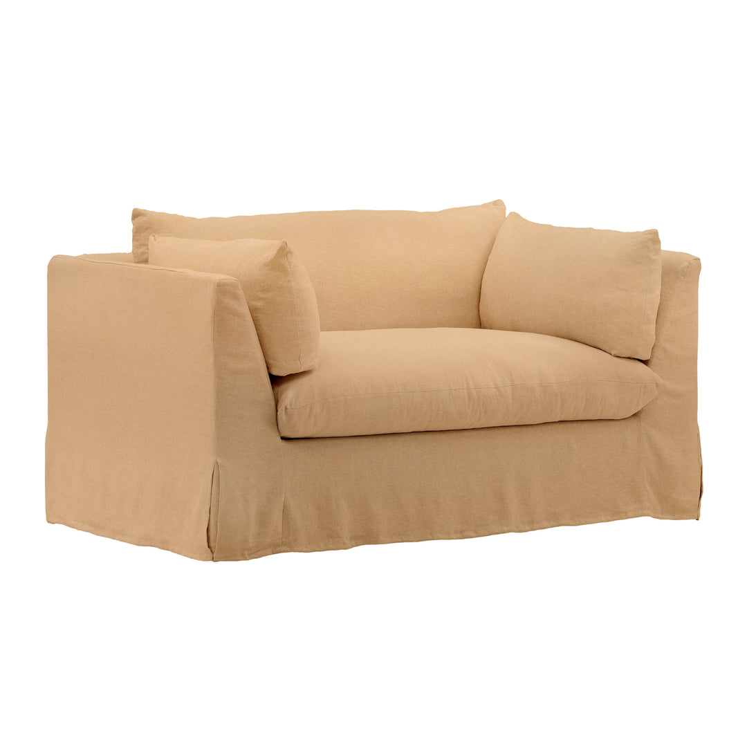 Relaxation Haven: The Spacious Linen Accent Chair