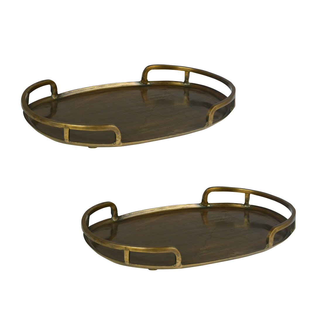 Elegant Duo Dining Trays - Ample Size