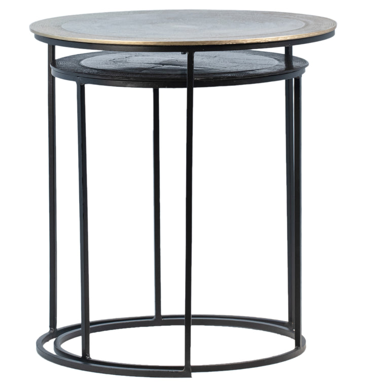 Dual Harmony Nestable Wood Tables Duo