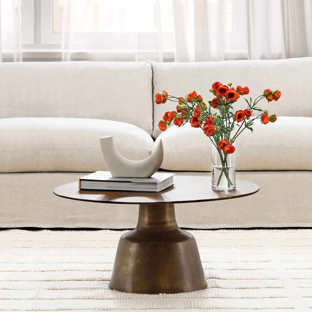 Elevated Harmony Solid Wood Round Coffee Table