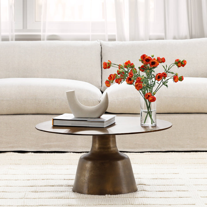 Elevated Harmony Solid Wood Round Coffee Table