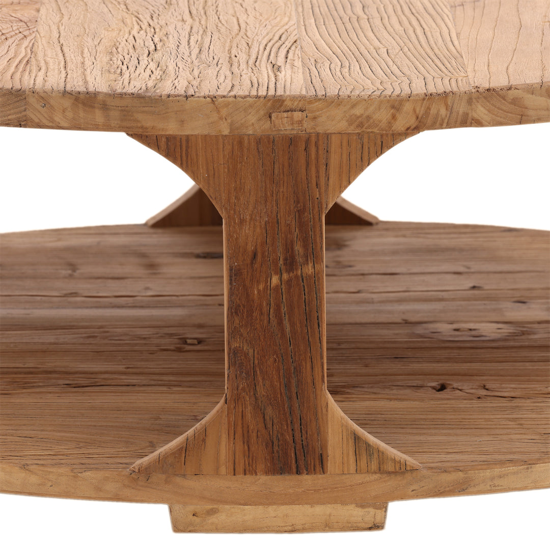 Sophisticated Streamlined Circular Coffee Table