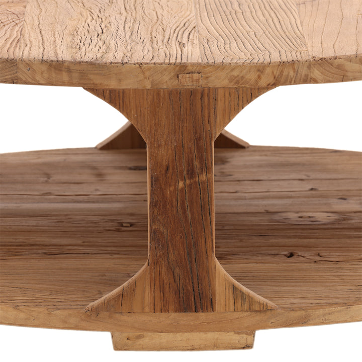 Sophisticated Streamlined Circular Coffee Table