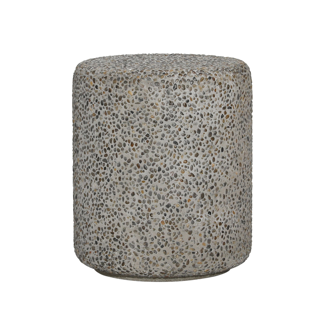 Modern Essence Concrete End Table - Charcoal Gray