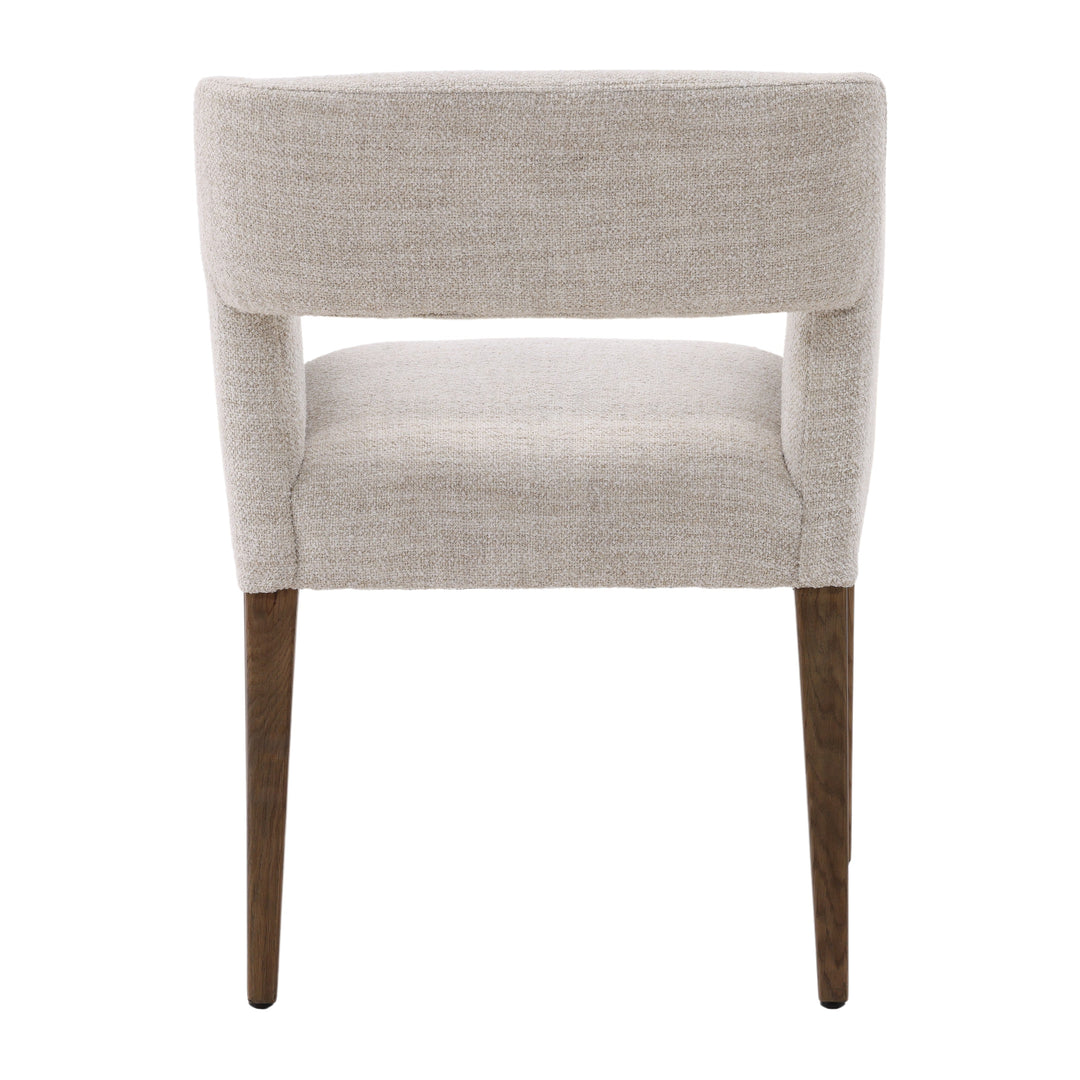 Elegant Whisper-Woven Dining Chair in Cream