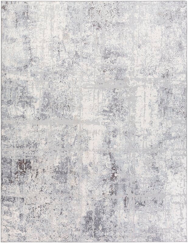 Framingham Abstract Gray Area Rug - 7'10" x 10'3"