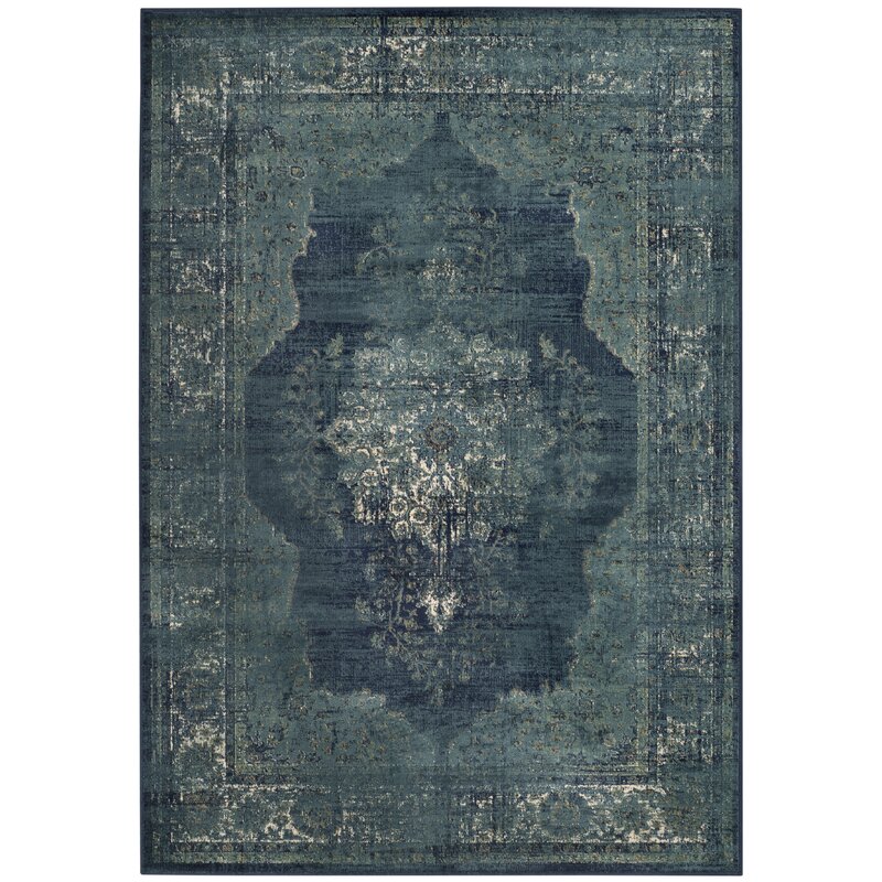 Moores Oriental Navy Area Rug-8'10"x12'2"