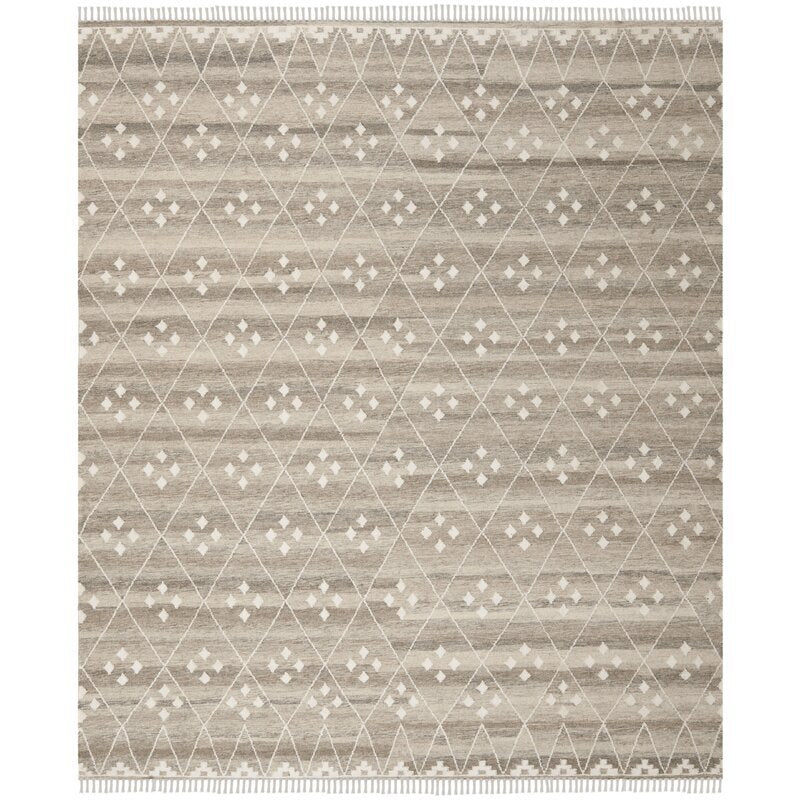 Aldergrove Handwoven Wool NaturalIvory Area Rug-10'x14'