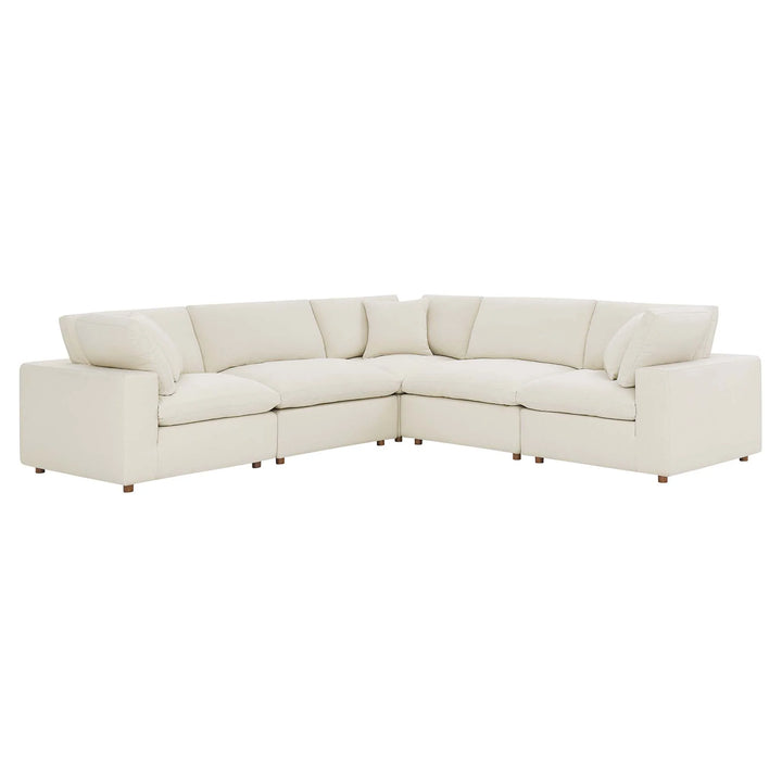 Canon Down Filled Overstuffed 5 Piece Sectional