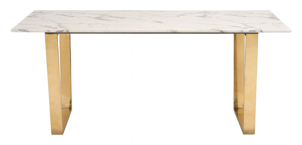 Sofi Dining Table - White And Gold