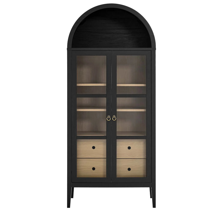 Noel Arched Display Cabinet Black